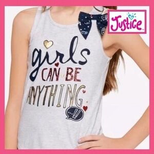 JUSTICE “Girl’s Can Be Anything” Tank Top